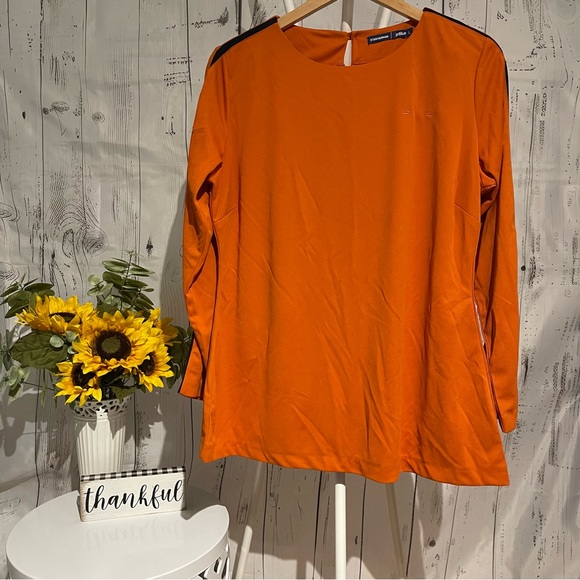 Stan Herman Jet Blue Tops - Stan Herman Jet Blue Orange Tunic Uniform Sz L Preowned